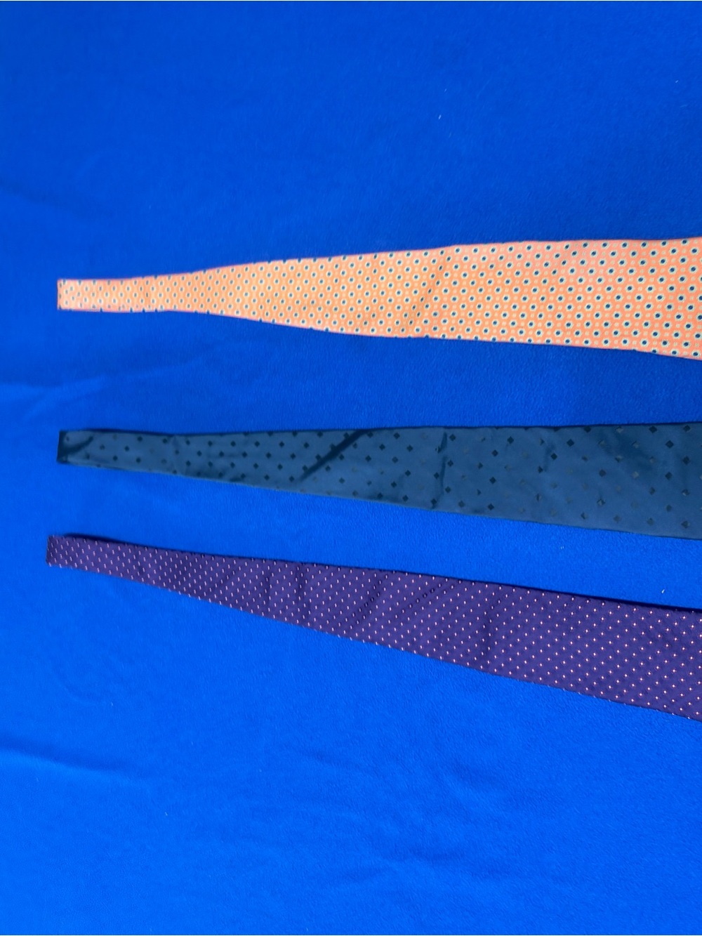 Skinny Polka Dot 3 Ties Trio - Orange, Black, Burgundy